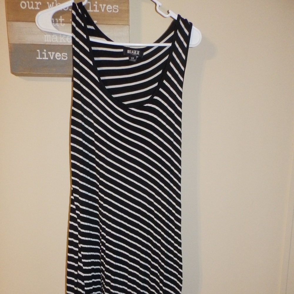 Black and White long dress